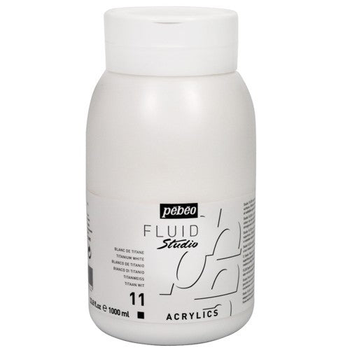 Tinta Acrílica Importada Para Tela Pébéo 11 Branco Titâneo 1 Lt